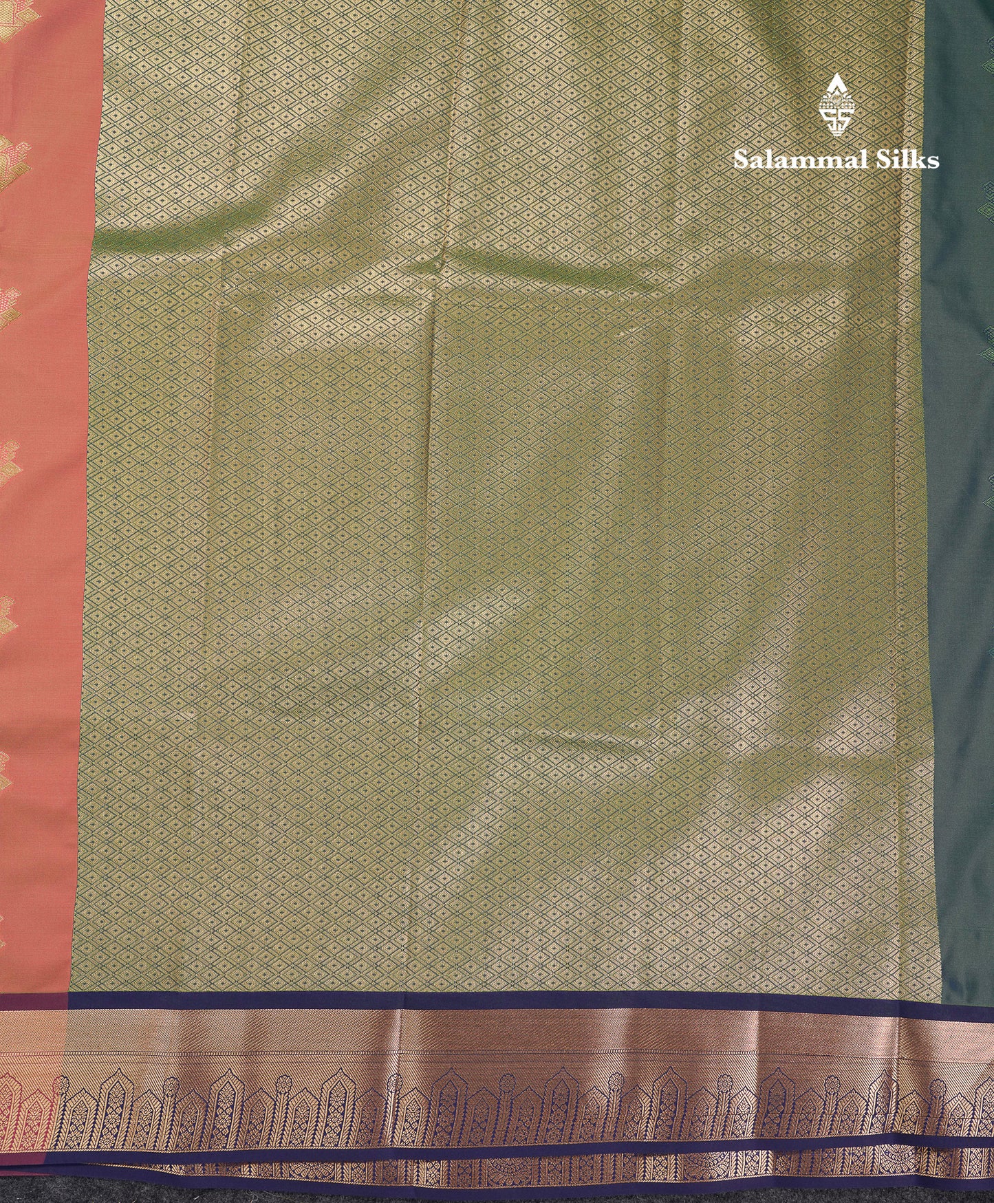 Beautiful Chocolate Semi Silk Saree With Contrast Dual Tone Green Blouse