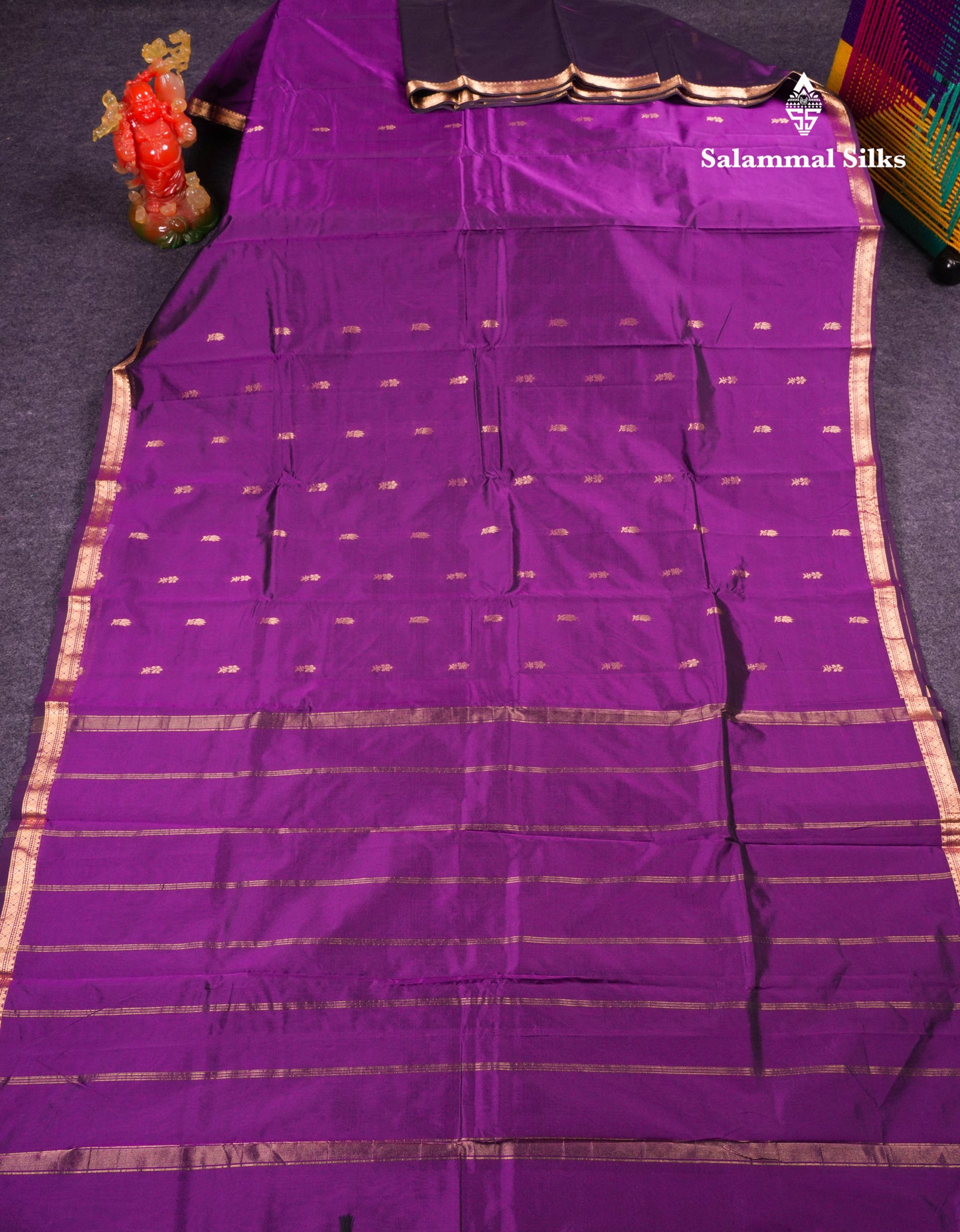 Beautiful Bottle Green Semi Silk Saree With Traditional Small Border