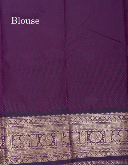 Dual Tone Pink Semi Silk Saree With Contrast Dark Violet Traditional Border