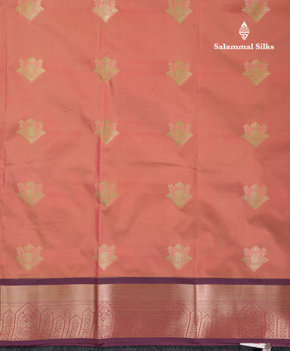 Beautiful Chocolate Semi Silk Saree With Contrast Dual Tone Green Blouse
