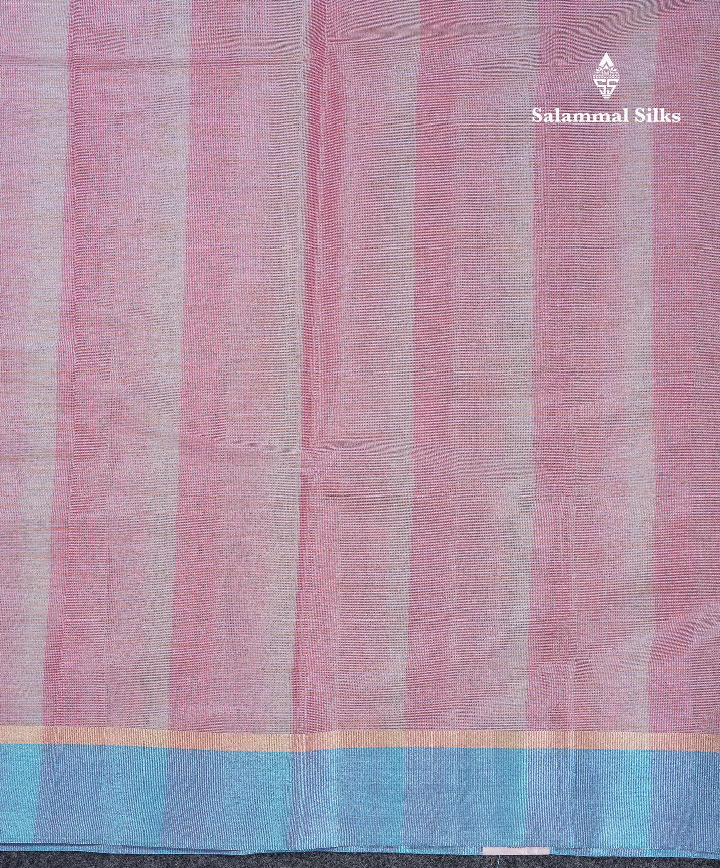Beautiful Sea Blue Semi Tussar Fancy Saree With Contrast Sky Blue Border