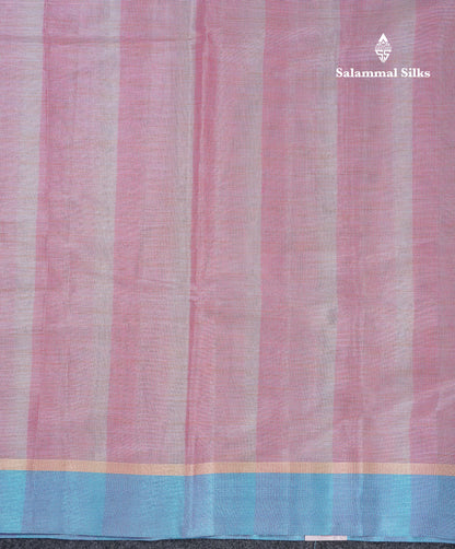 Beautiful Sea Blue Semi Tussar Fancy Saree With Contrast Sky Blue Border