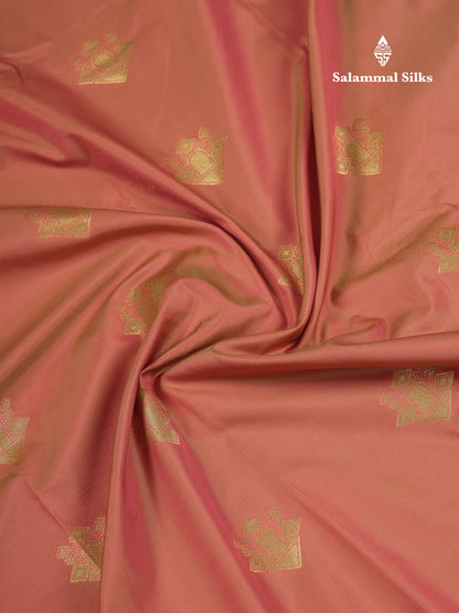 Beautiful Chocolate Semi Silk Saree With Contrast Dual Tone Green Blouse