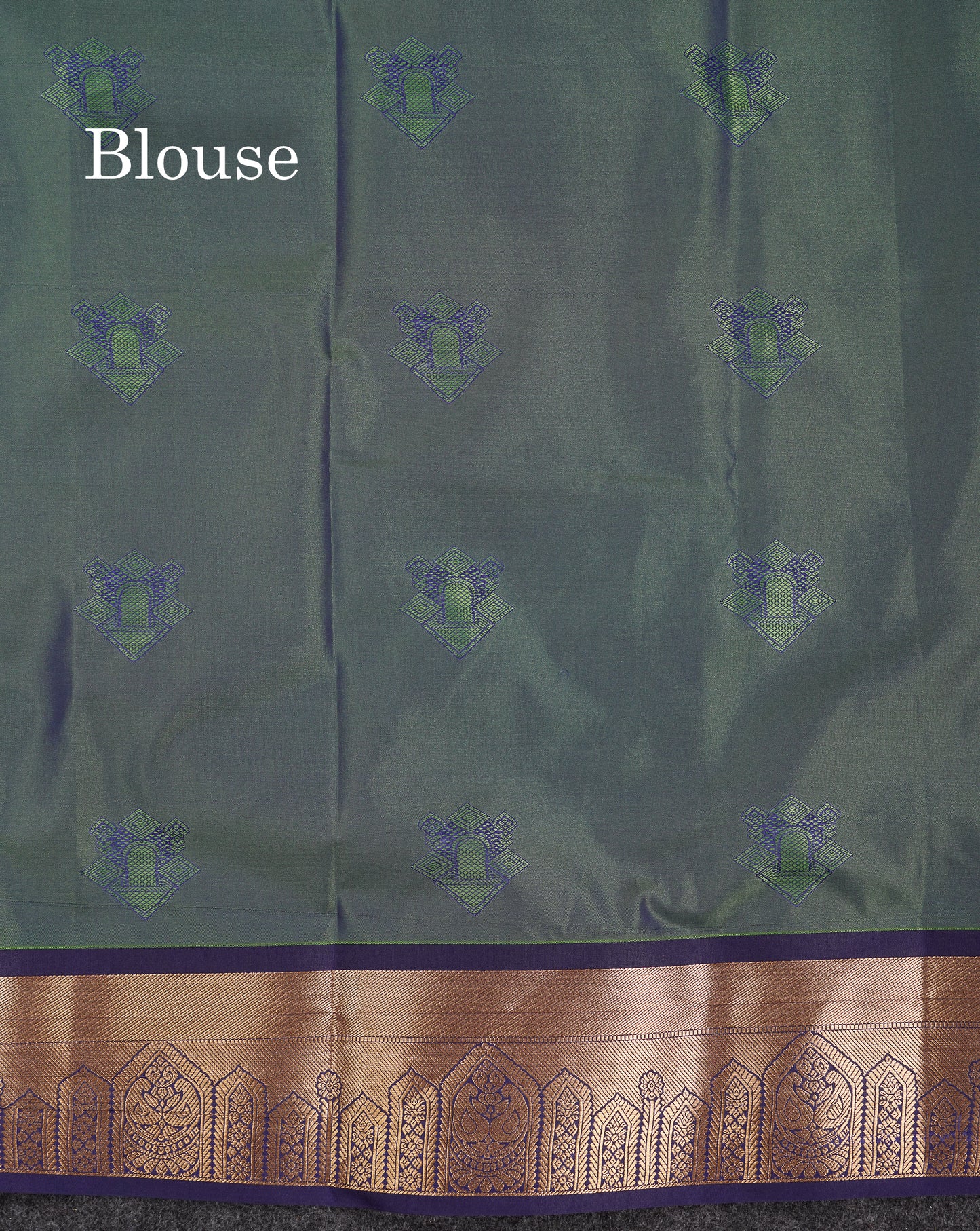 Beautiful Chocolate Semi Silk Saree With Contrast Dual Tone Green Blouse