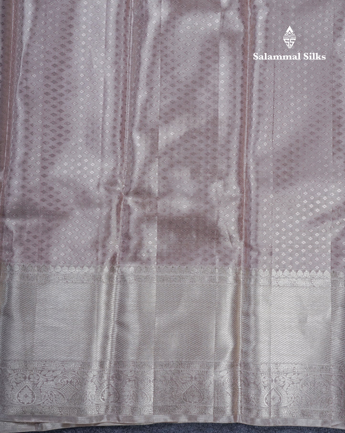 Light Lavender Tissue Bridal Pure Kanjivaram Silk Saree With Blouse