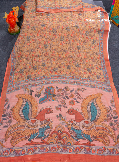 Beautiful Grey Fancy Kota Mix Tissue Saree With Contrast Elaichi Green Blouse