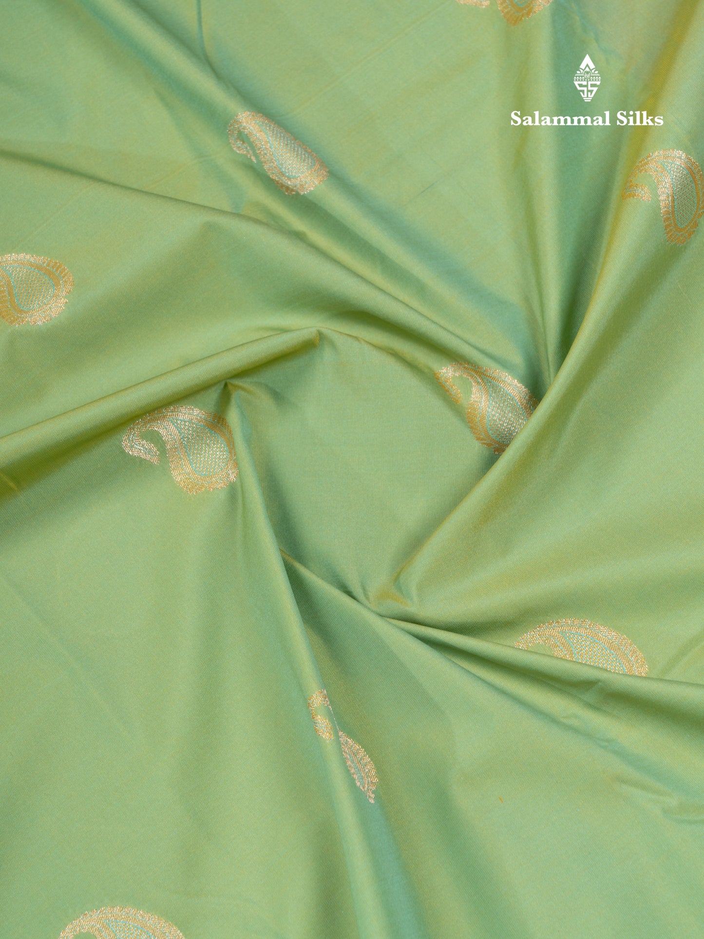 Parrot Green Semi Silk Saree With Contrast Pink Blouse