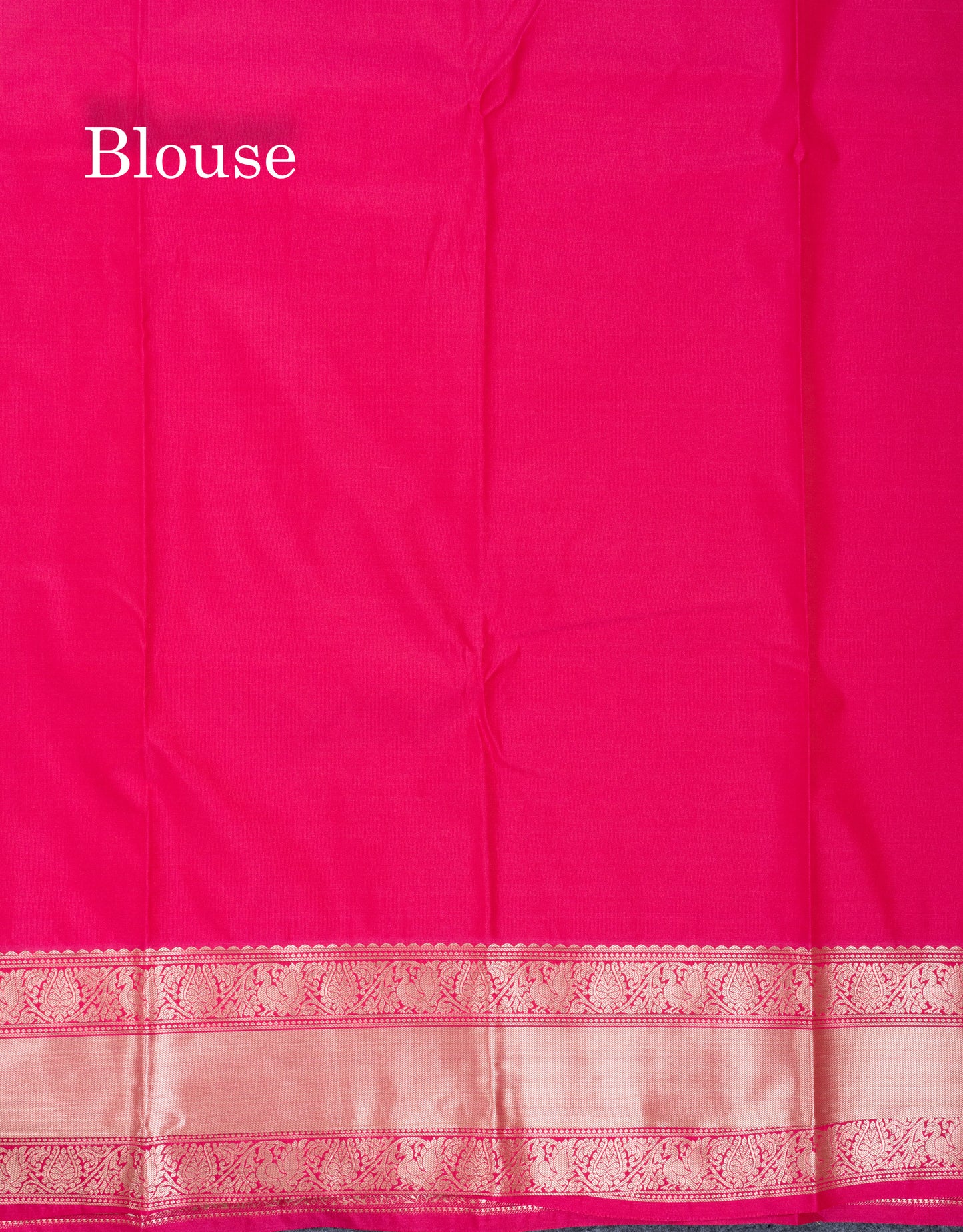 Parrot Green Semi Silk Saree With Contrast Pink Blouse