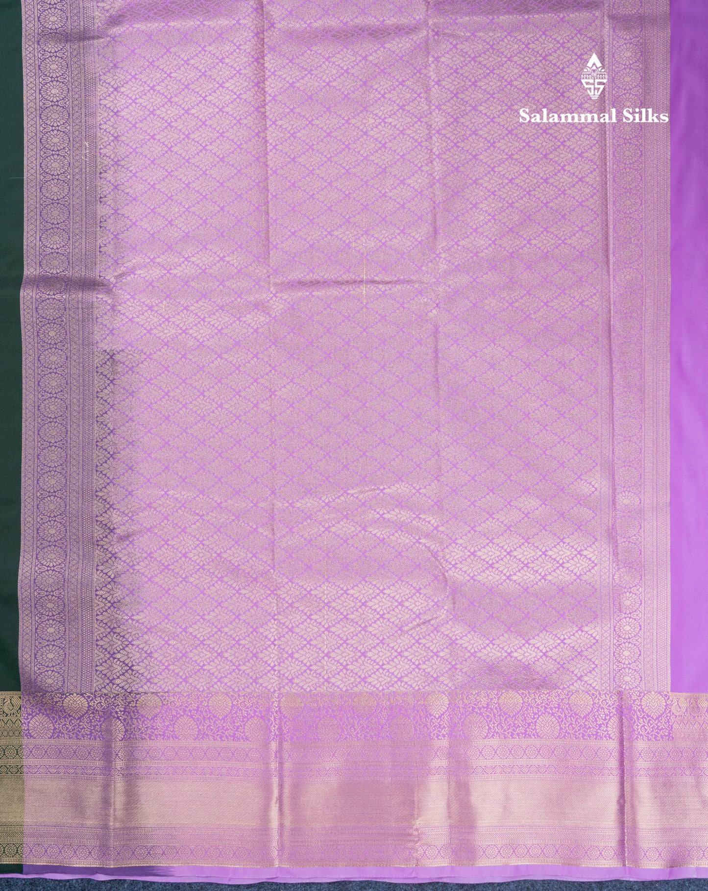 Bottle Green Semi Silk Saree With Traditional Evening Morning Border