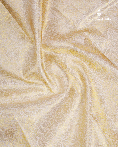 Beautiful Half White Bridal 2G Pure Kanjivaram Silk Saree With Contrast Red Traditional Evening Morning Border