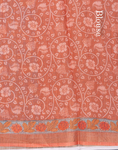 Beautiful Grey Fancy Kota Mix Tissue Saree With Contrast Elaichi Green Blouse