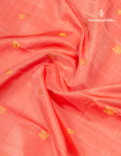 Onion Pink Pure Kanjivaram Silk Saree With Contrast Maroon Long Traditional Border