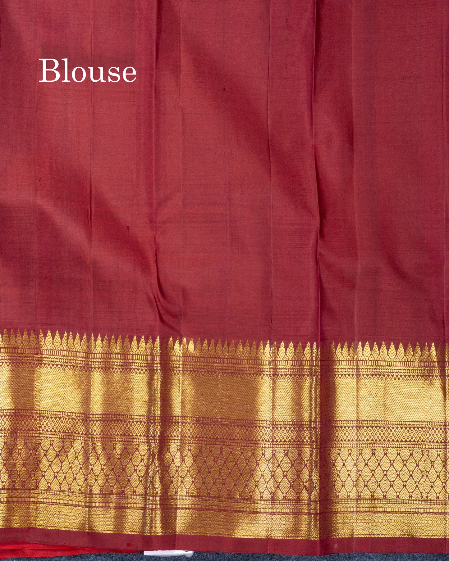 Onion Pink Pure Kanjivaram Silk Saree With Contrast Maroon Long Traditional Border