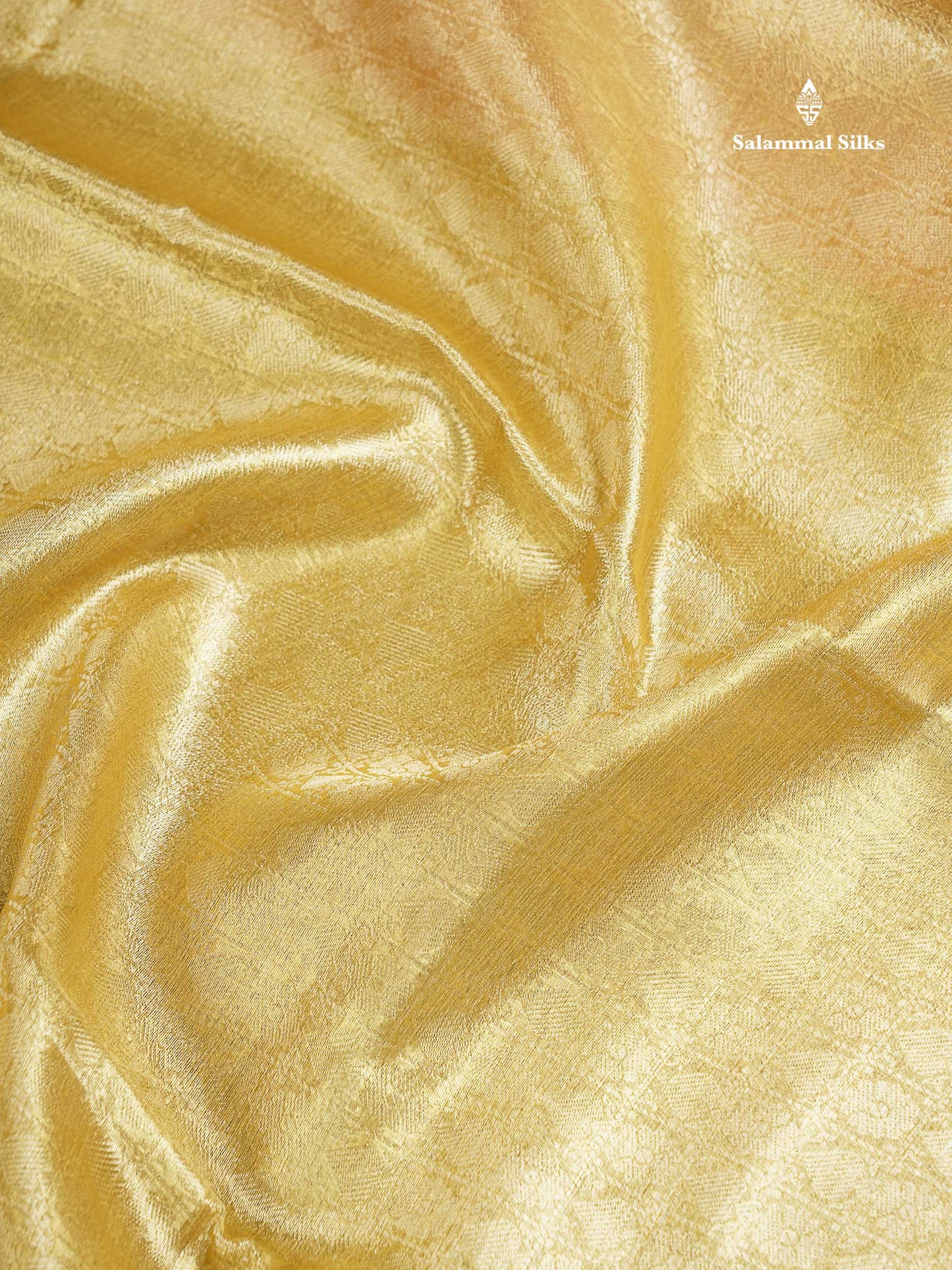 Tissue Saree - Celebrity Light Gold With Baby Pink Grand Blouse