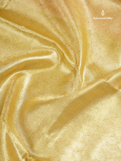 Tissue Saree - Celebrity Light Gold With Baby Pink Grand Blouse