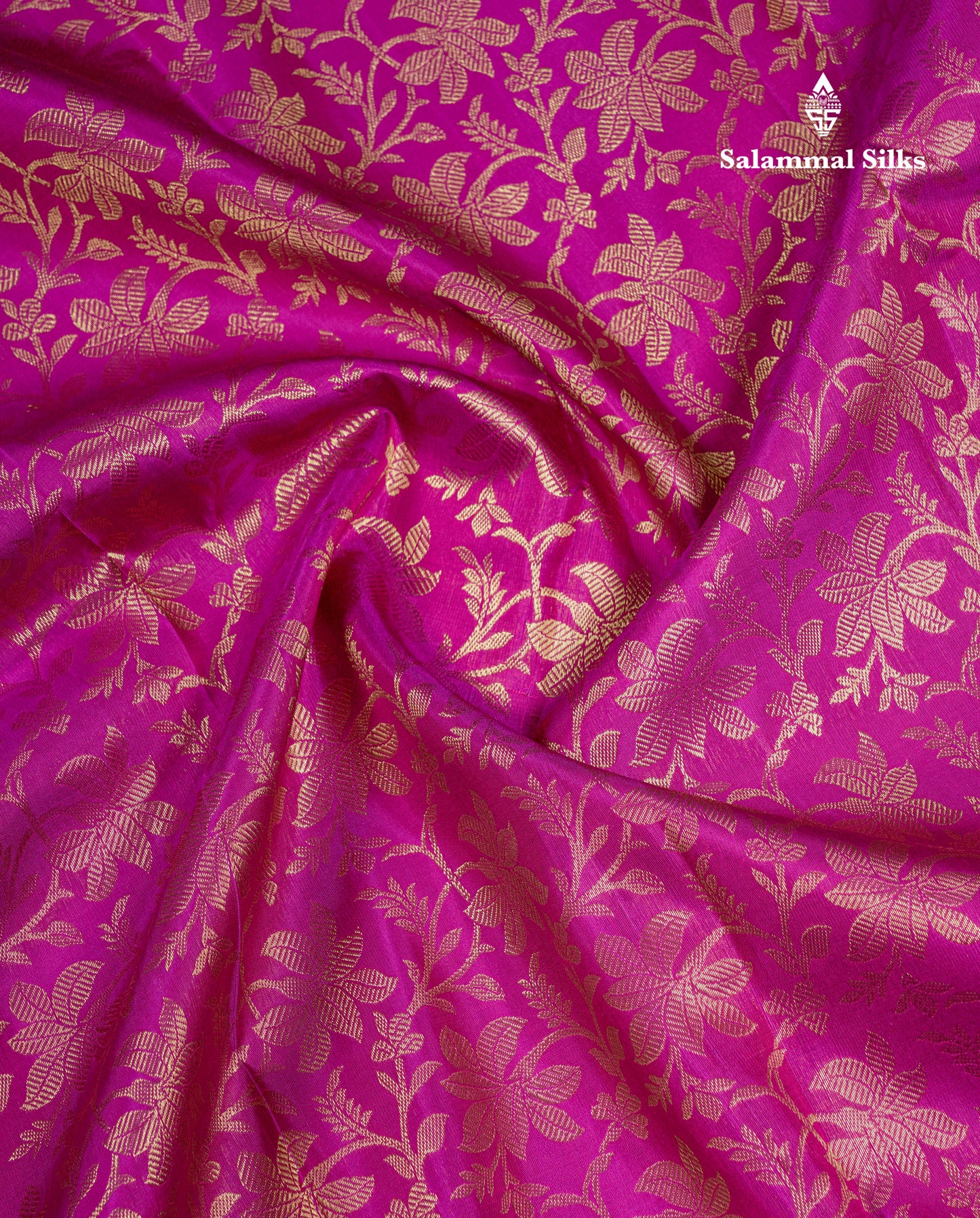Beautiful Magenta Pink Bridal Pure Kanjivaram Silk Saree With Contrast Sapphire Blue Traditional Evening Morning Border