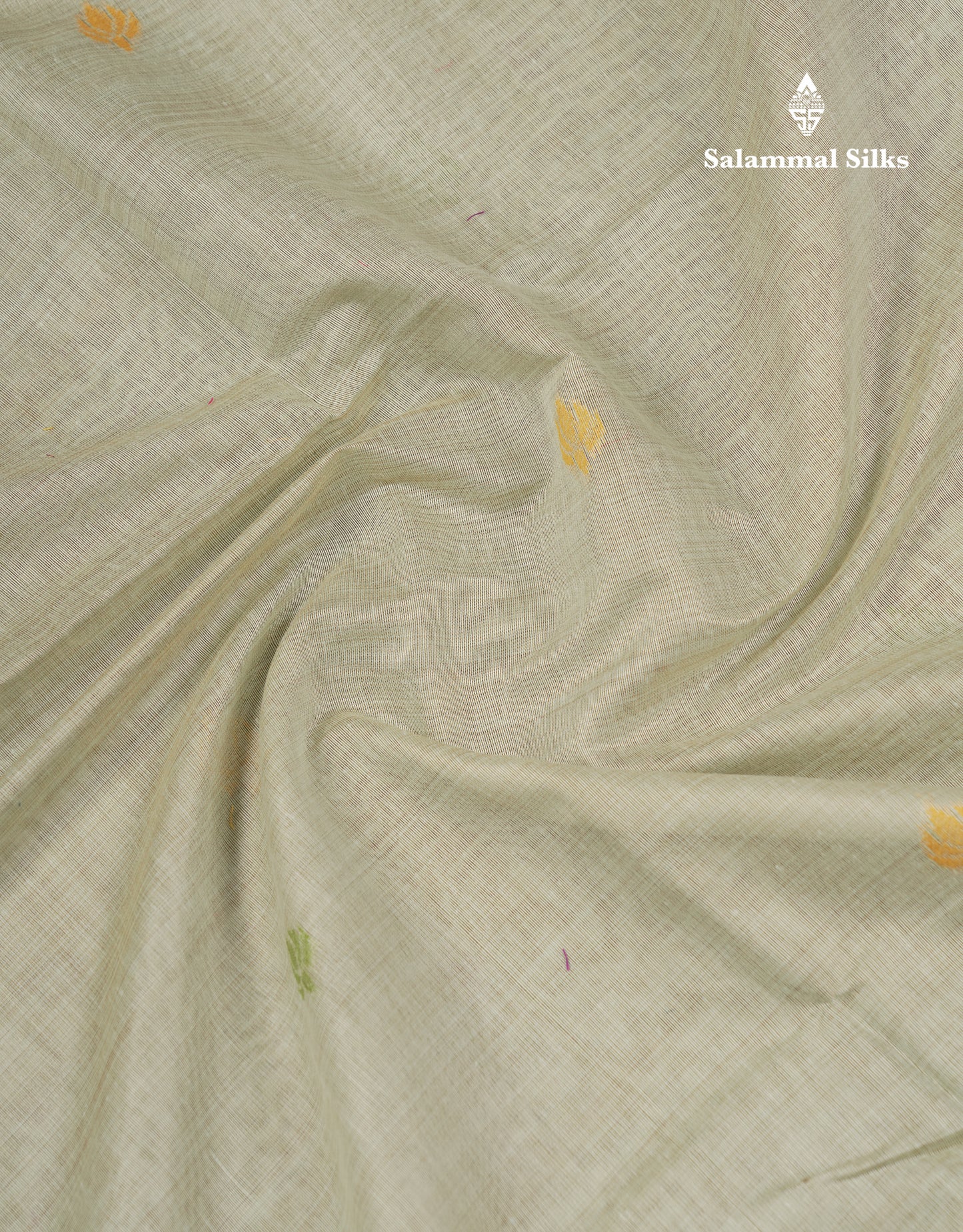 Beautiful Dark Peach Menakari Work Butta Muga Cotton Saree With Blouse