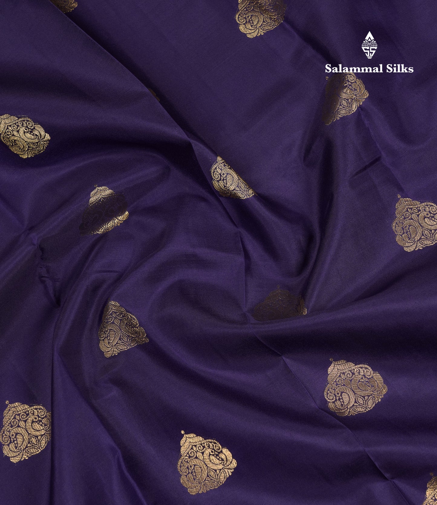Beautiful Navy Blue Pure Kanjivaram Silk Saree With Traditional Evening Morning Pallaku Border