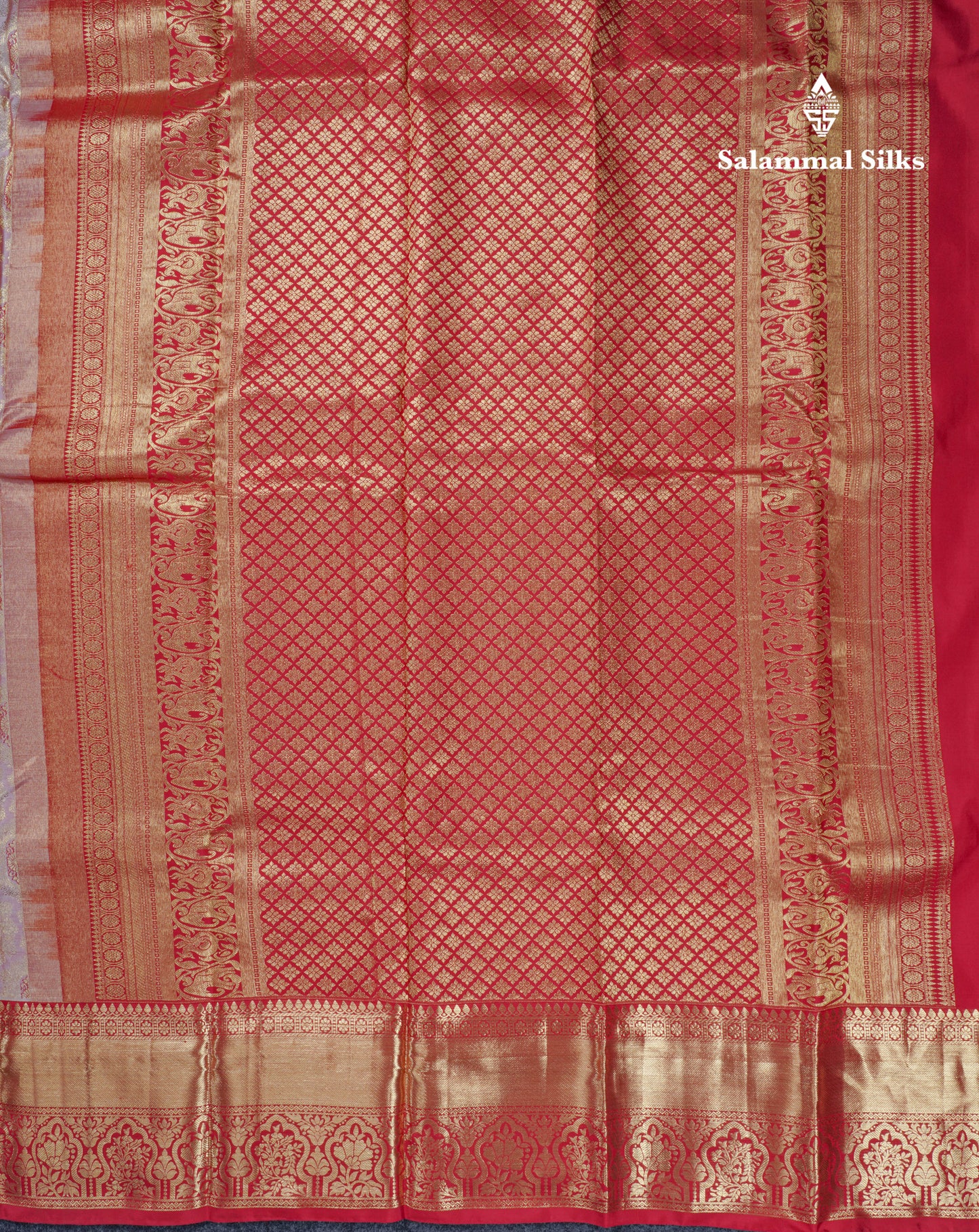 Onion Pink Grand Bridal Pure Kanjivaram Silk Saree With Maroon Border