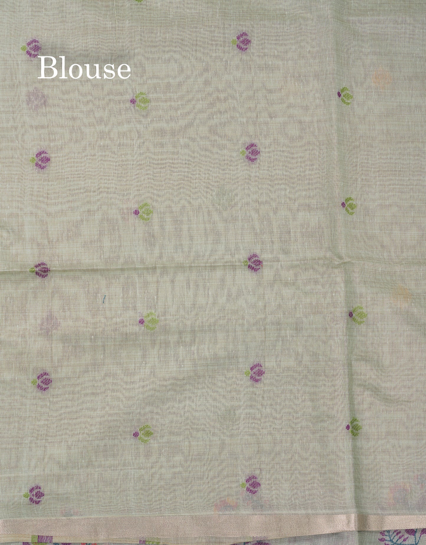Beautiful Dark Peach Menakari Work Butta Muga Cotton Saree With Blouse