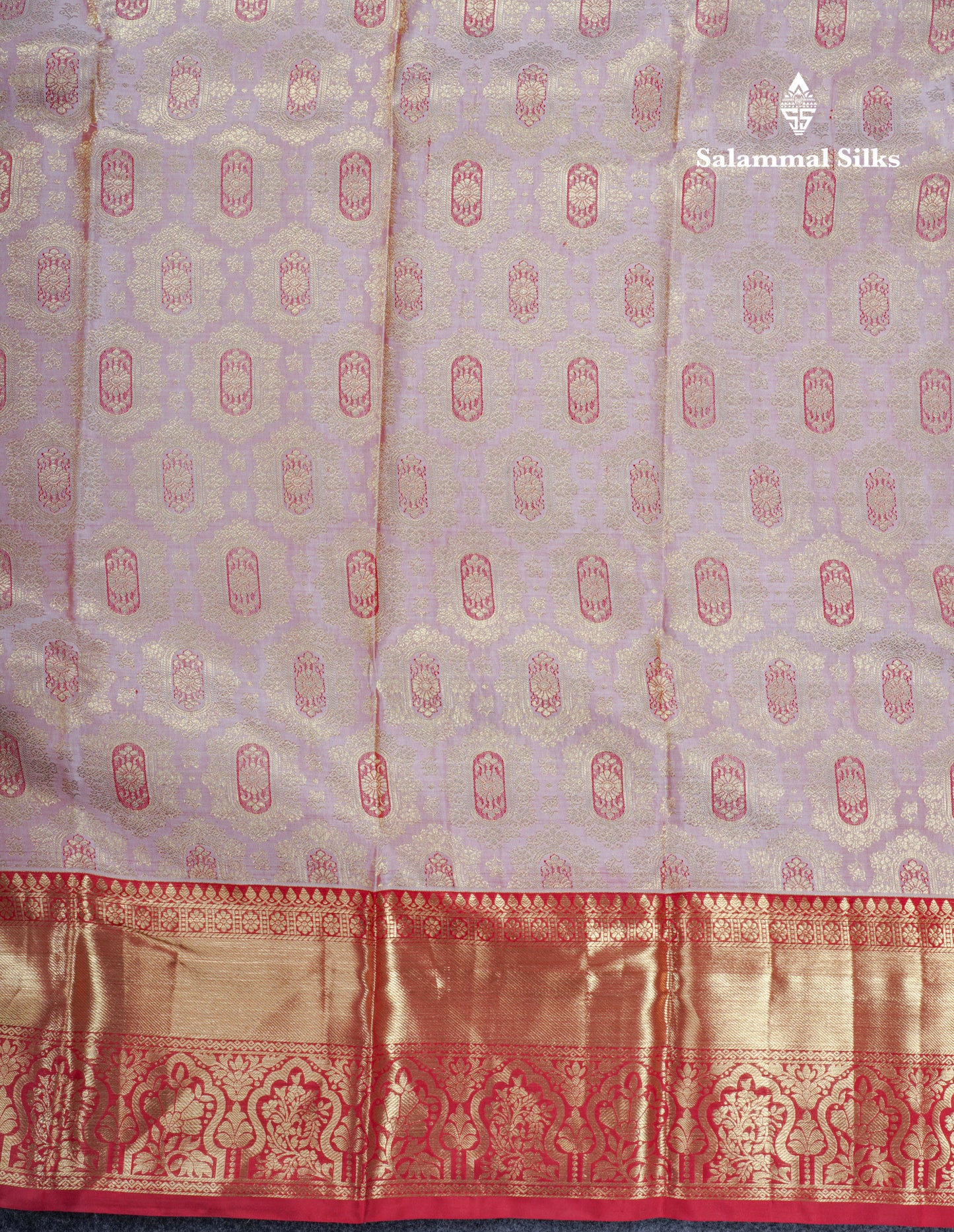 Onion Pink Grand Bridal Pure Kanjivaram Silk Saree With Maroon Border