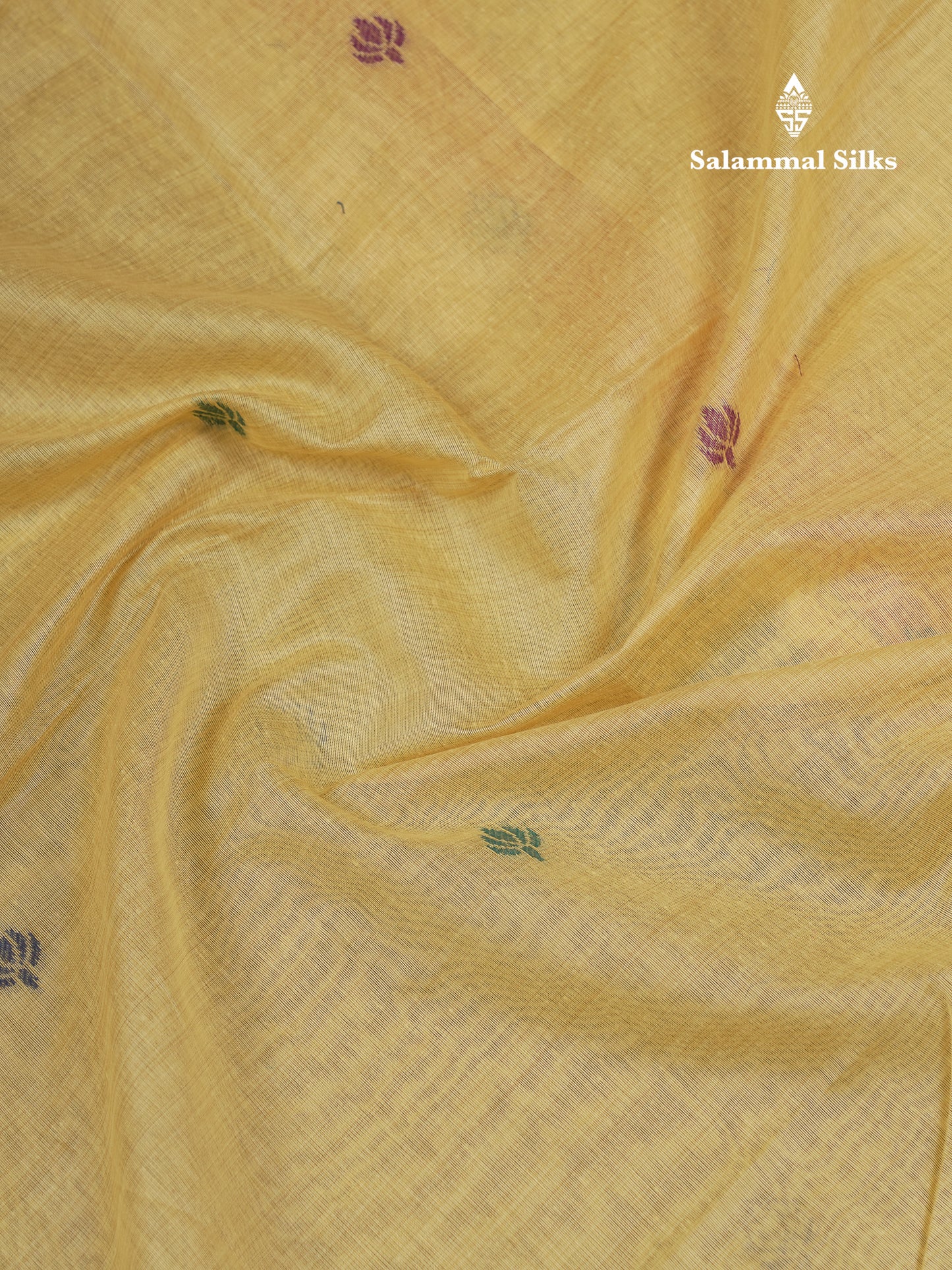Beautiful Dark Peach Menakari Work Butta Muga Cotton Saree With Blouse