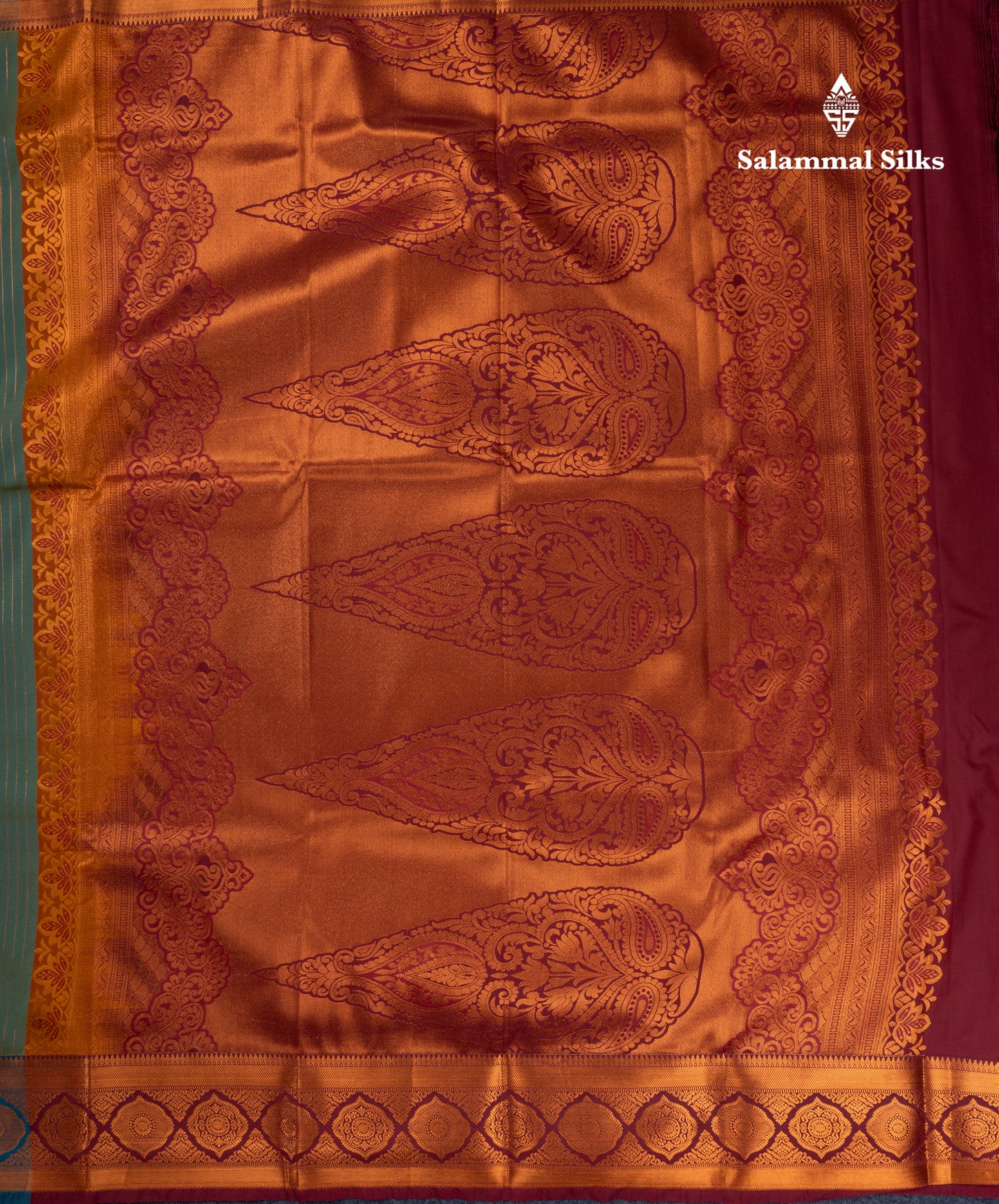 Dual Tone Light Green Semi Silk Saree With Contrast Dark Brown Blouse