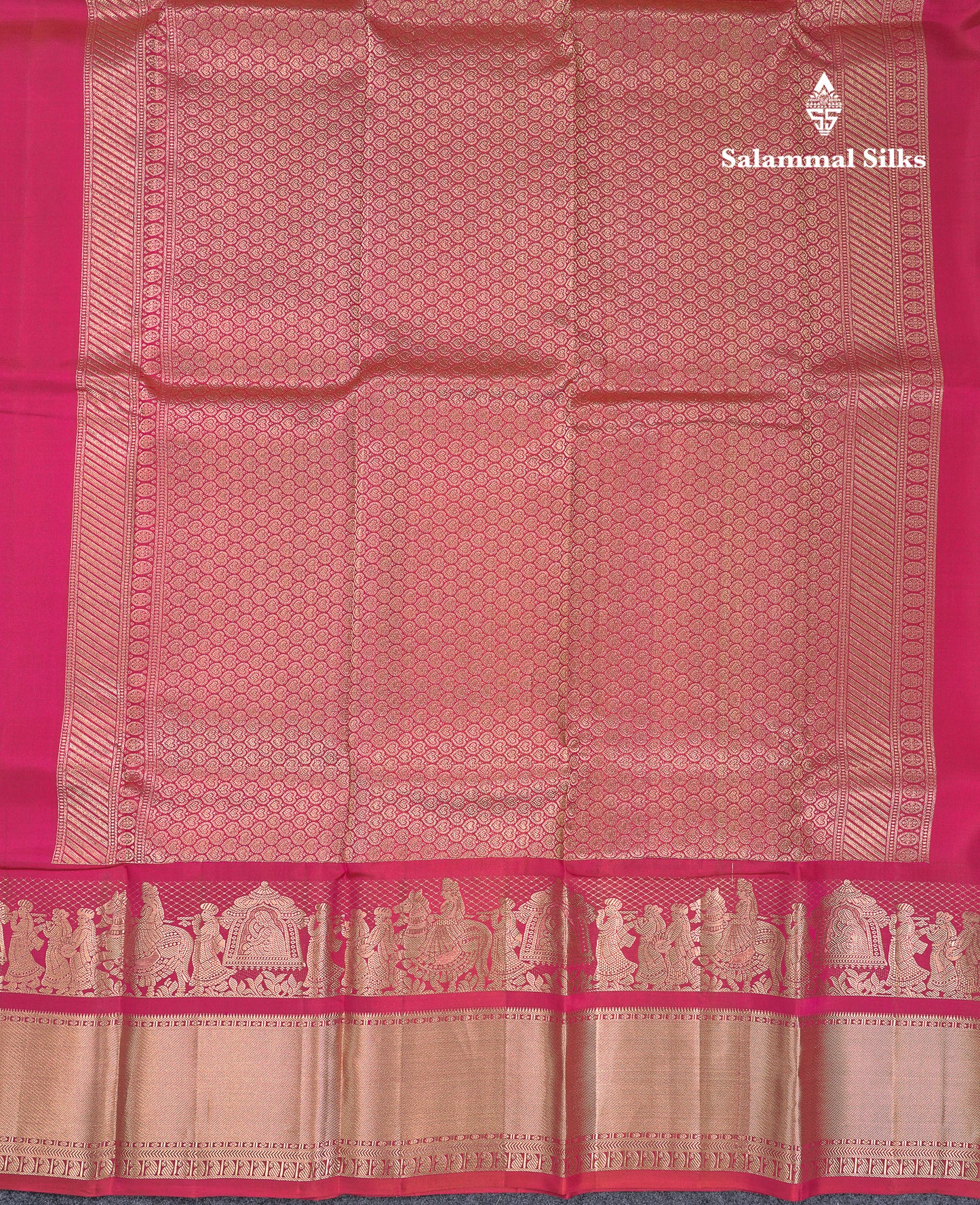 Royal Blue Colour Pure Kanjivaram Silk Saree with Pallakku Border