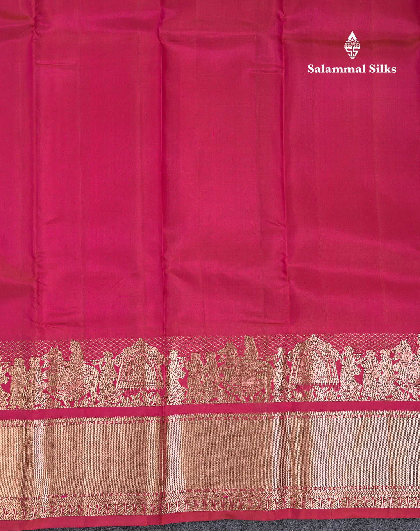 Beautiful Black Plain Pure Kanjivaram Silk Saree with Traditional Pallakku Border