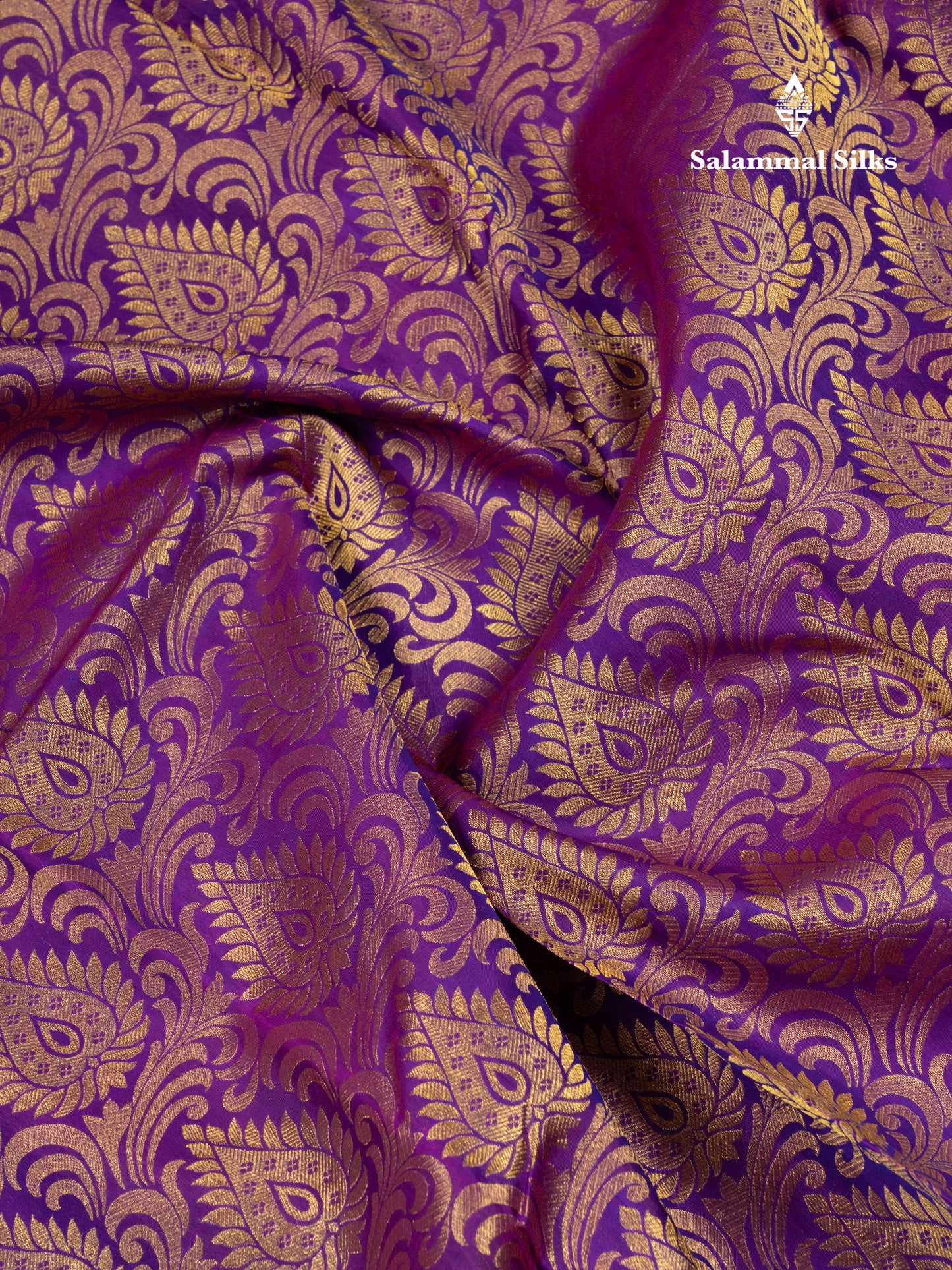 Beautiful Purple Bridal Pure Kanjivaram Silk Saree With Traditional Evening Morning Border