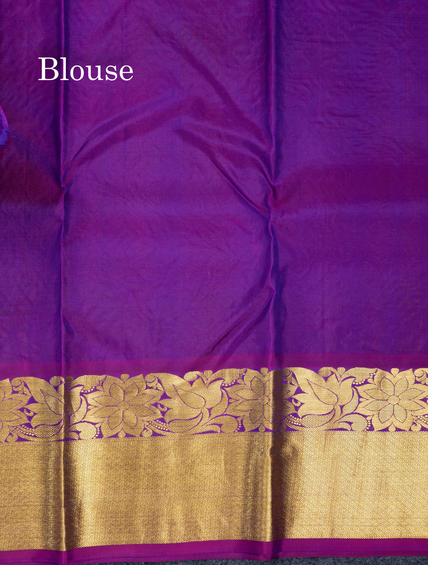 Beautiful Purple Bridal Pure Kanjivaram Silk Saree With Traditional Evening Morning Border