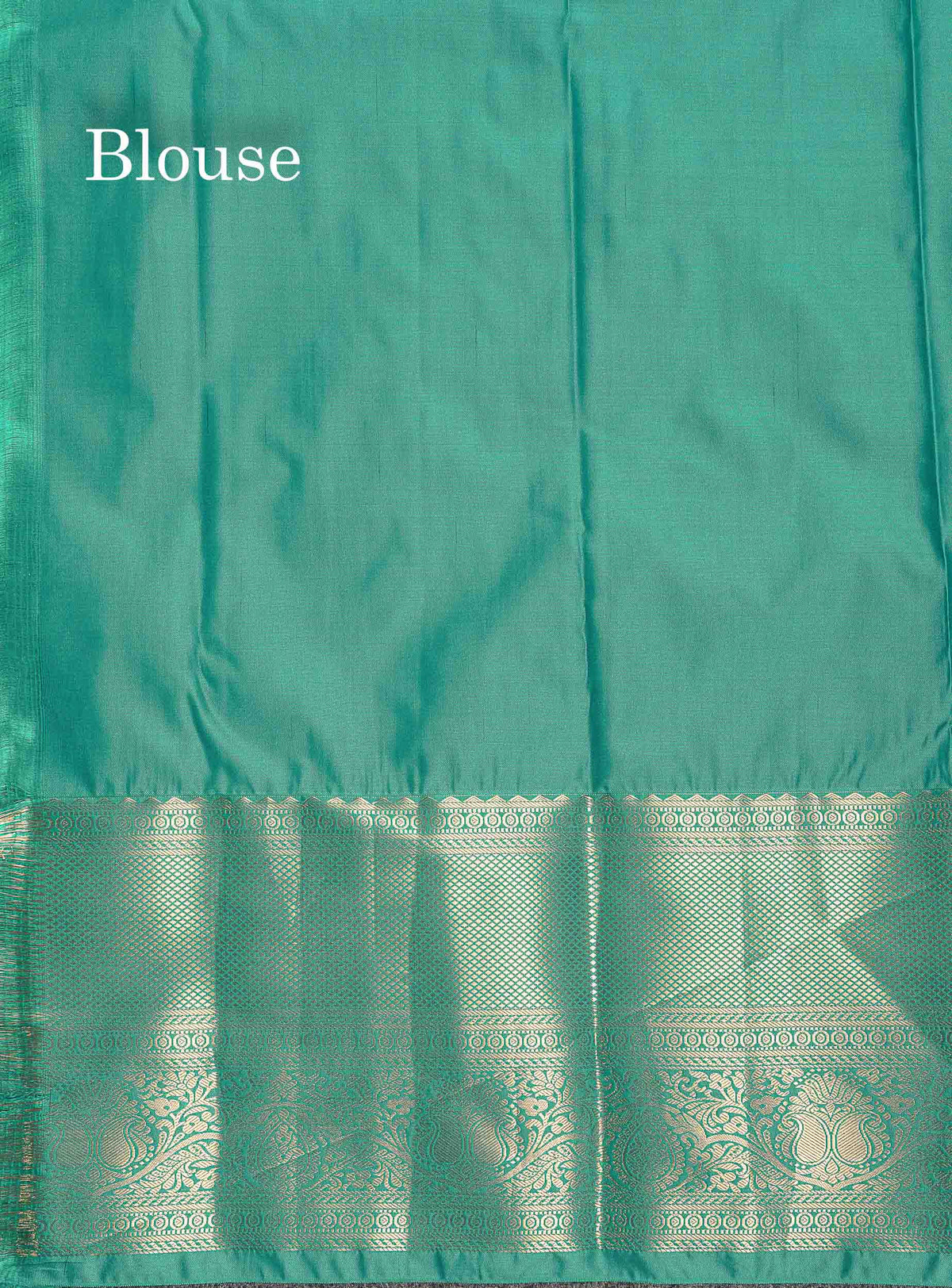 Semi Silk Saree - Sapphire Green Colour Body With Traditional Evening Morning Border