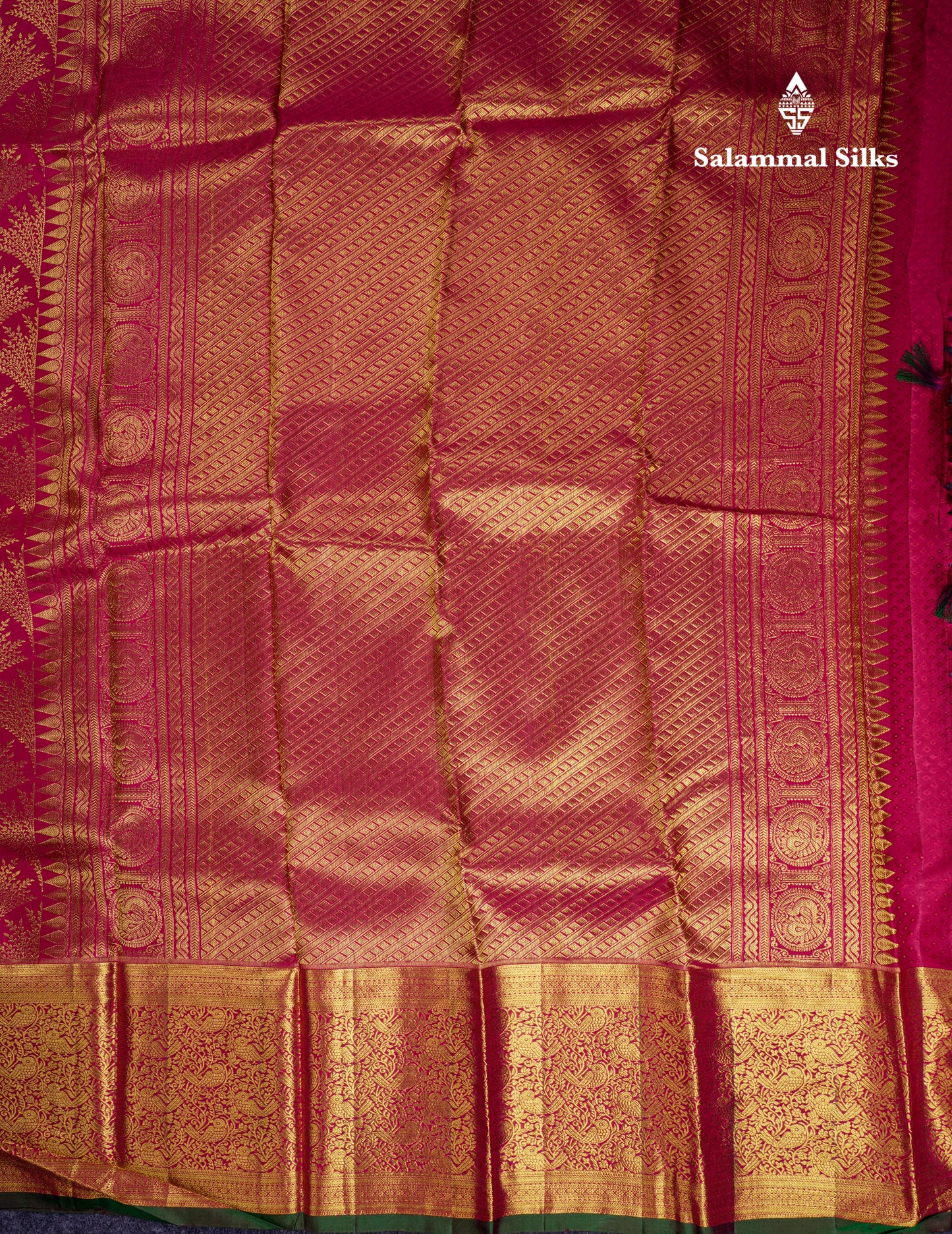 Beautiful Dual Tone Maroon Bridal Pure Kanjivaram Silk Saree With Traditional Evening Morning Border