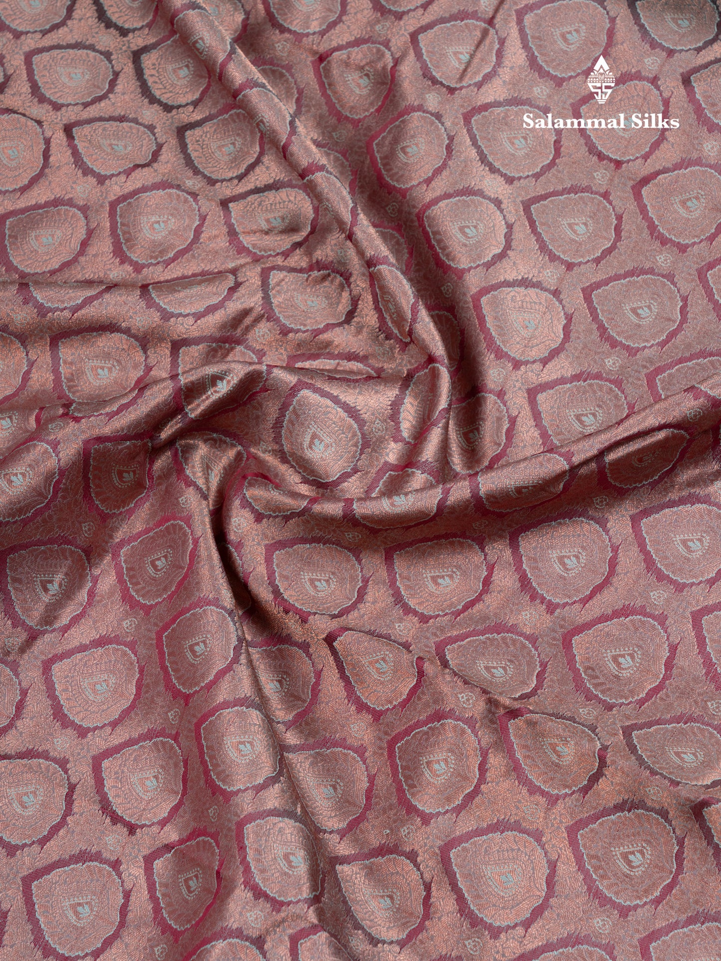 Light Chocolate Puremix Silk Saree With Contrast Sea Blue Traditional Border