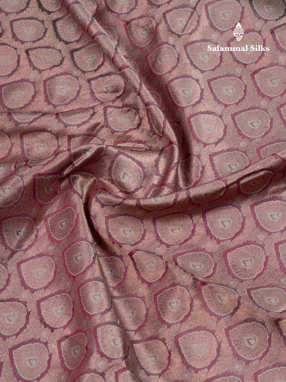 Light Chocolate Puremix Silk Saree With Contrast Sea Blue Traditional Border