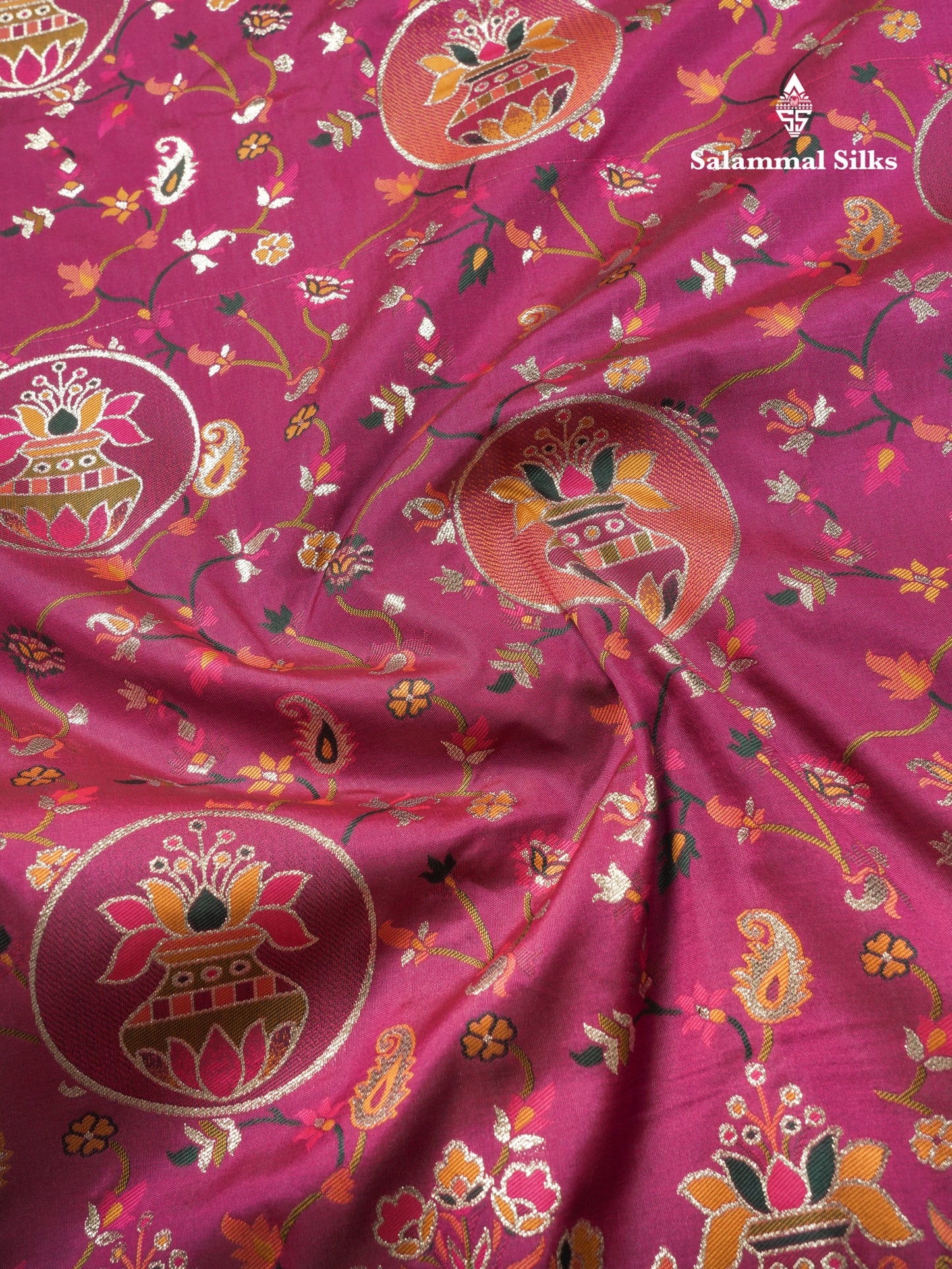 Magenta Colour Pashmina Saree With Rich Weaving Work