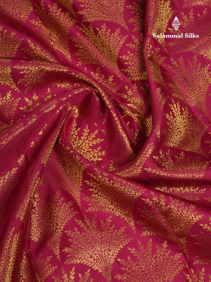 Beautiful Dual Tone Maroon Bridal Pure Kanjivaram Silk Saree With Traditional Evening Morning Border