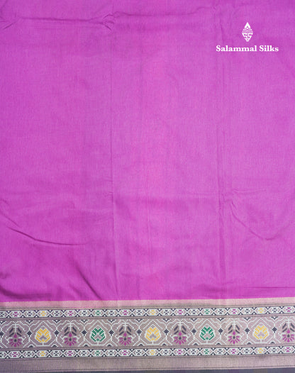 Brown Colour Plain Semi Dola Silk With Ajirah Print Border