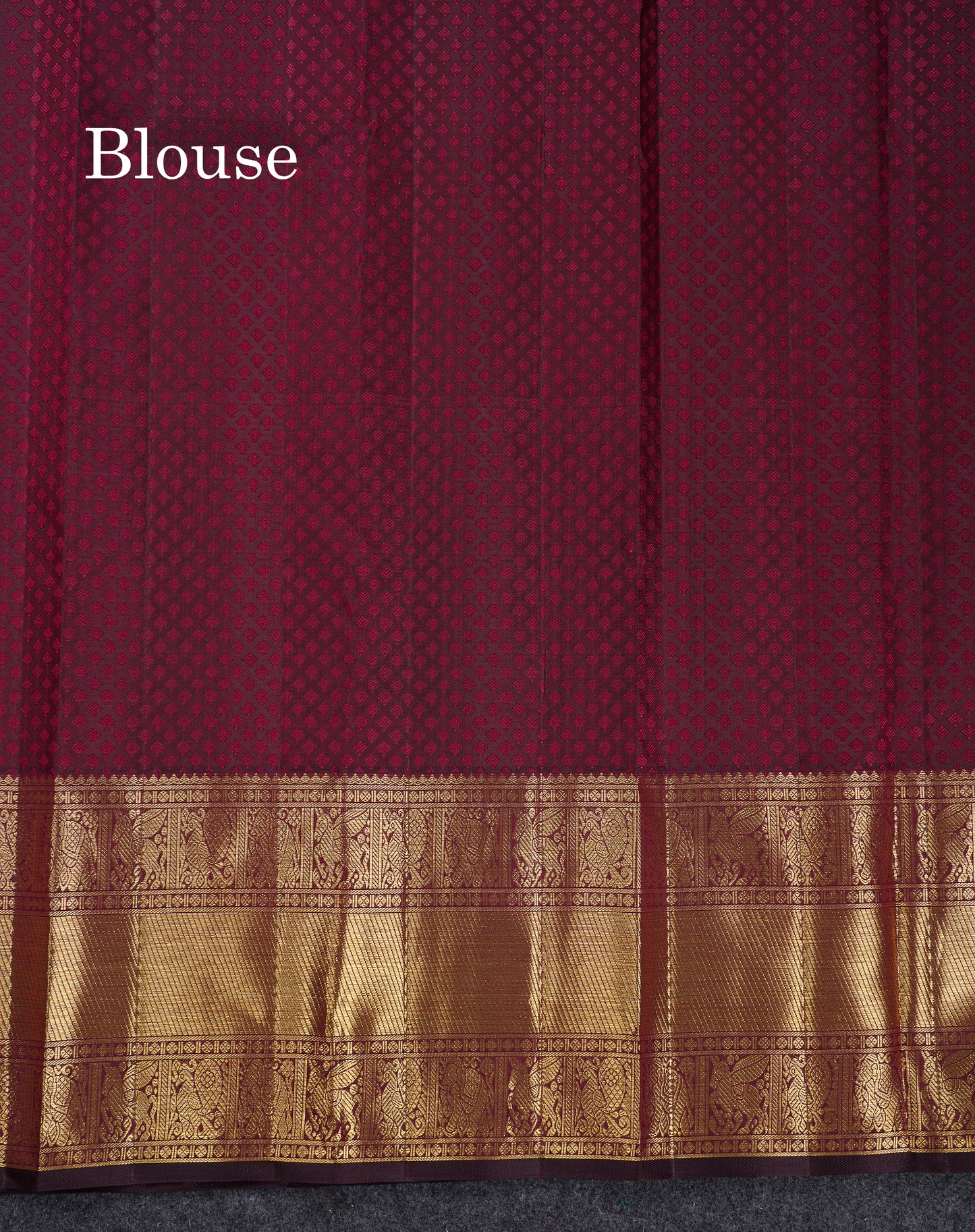 Beautiful Dark Magenta Peacock & Chakaram Butta Bridal 2G Pure Kanjivaram Silk Saree With Traditional Evening Morning Border