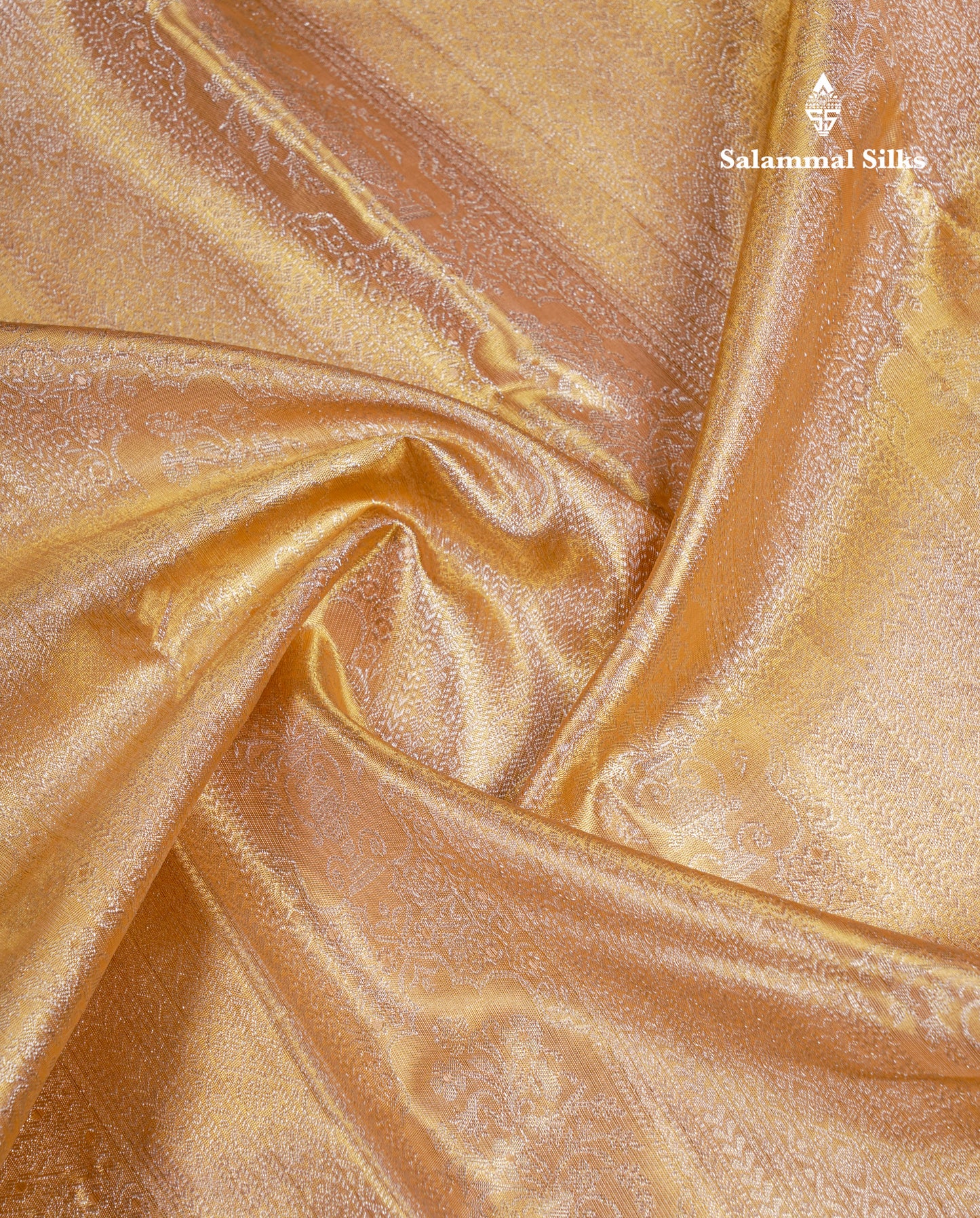 Beautiful Sandal Tissue Bridal Pure Kanjivaram Silk Saree With Traditional Border