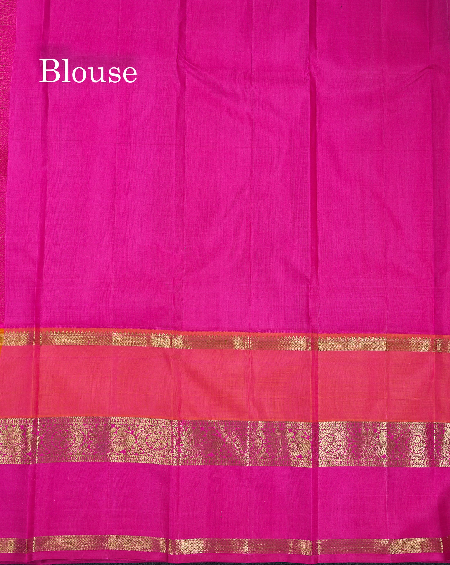 Korvai Beautiful Yellow Peacock & Chakaram Buttas Pure Kanjivaram Silk Saree With Traditional Ganga Jamuna Long Border