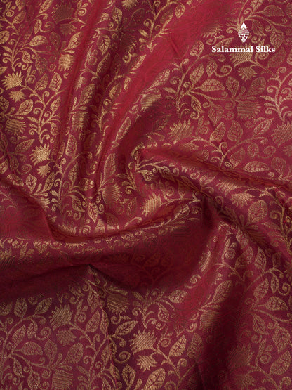 Maroon Grand Beautiful Bridal Pure Kanjivaram Silk Saree With Bottle Green Border