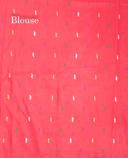 Brown Colour Plain Semi Dola Silk With Ajirah Print Border