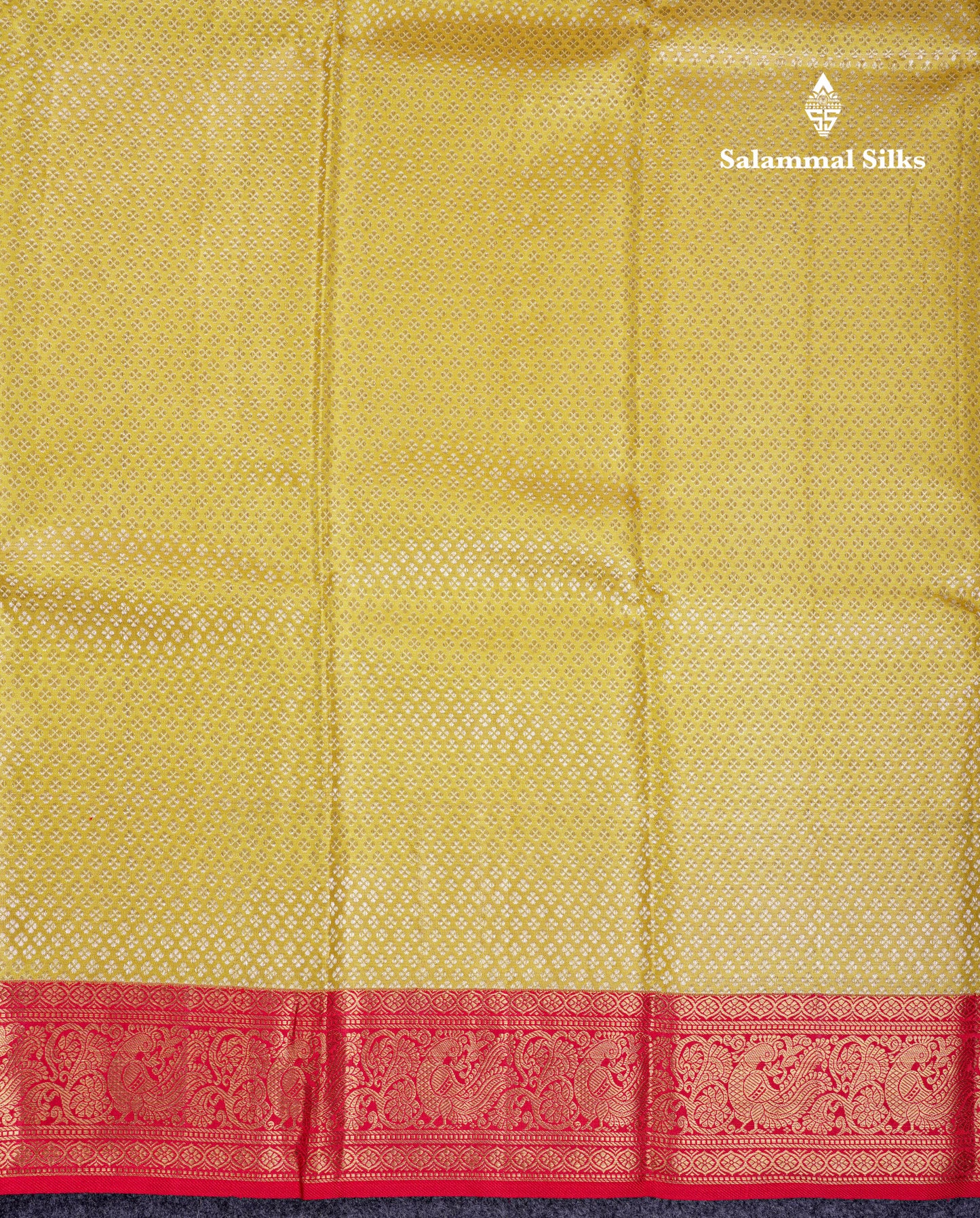 Beautiful Gold Tissue Bridal Pure Kanjivaram Silk Saree With Contrast Chilly Red Traditional Medium Border
