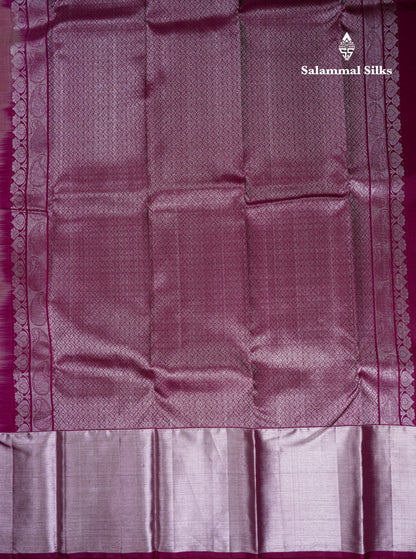 Beautiful Light Chocolate Bridal Pure Kanjivaram Silk Saree With Contrast Wine Blouse