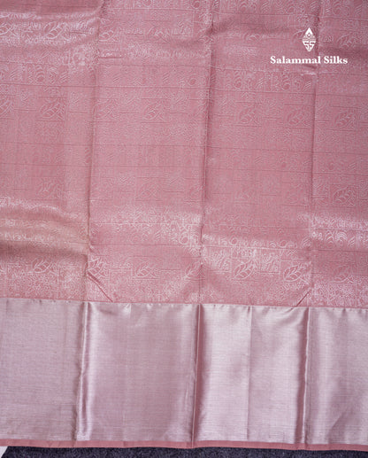 Beautiful Light Chocolate Bridal Pure Kanjivaram Silk Saree With Contrast Wine Blouse