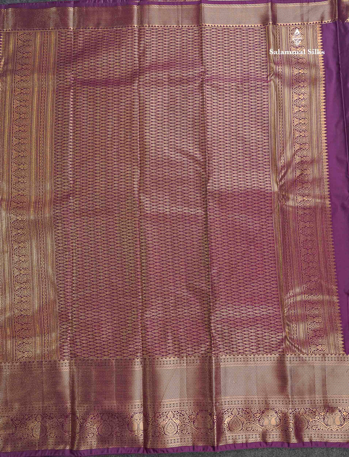 Semi Silk Saree - Wine Purple Colour Body With Traditional Evening Morning Border
