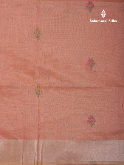 Beautiful Cream Sandal Muga Cotton Saree With Contrast Black Blouse