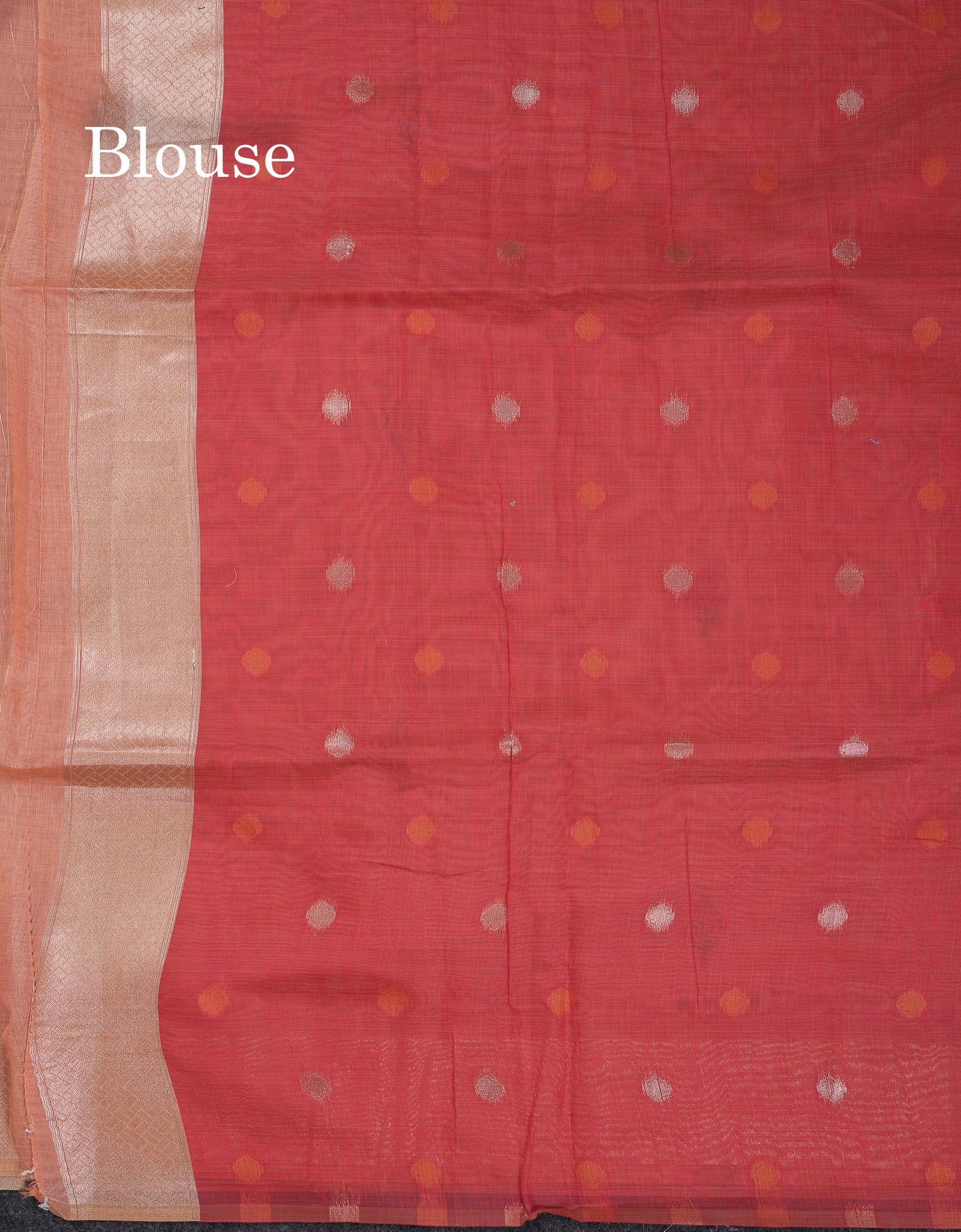 Beautiful Cream Sandal Muga Cotton Saree With Contrast Black Blouse