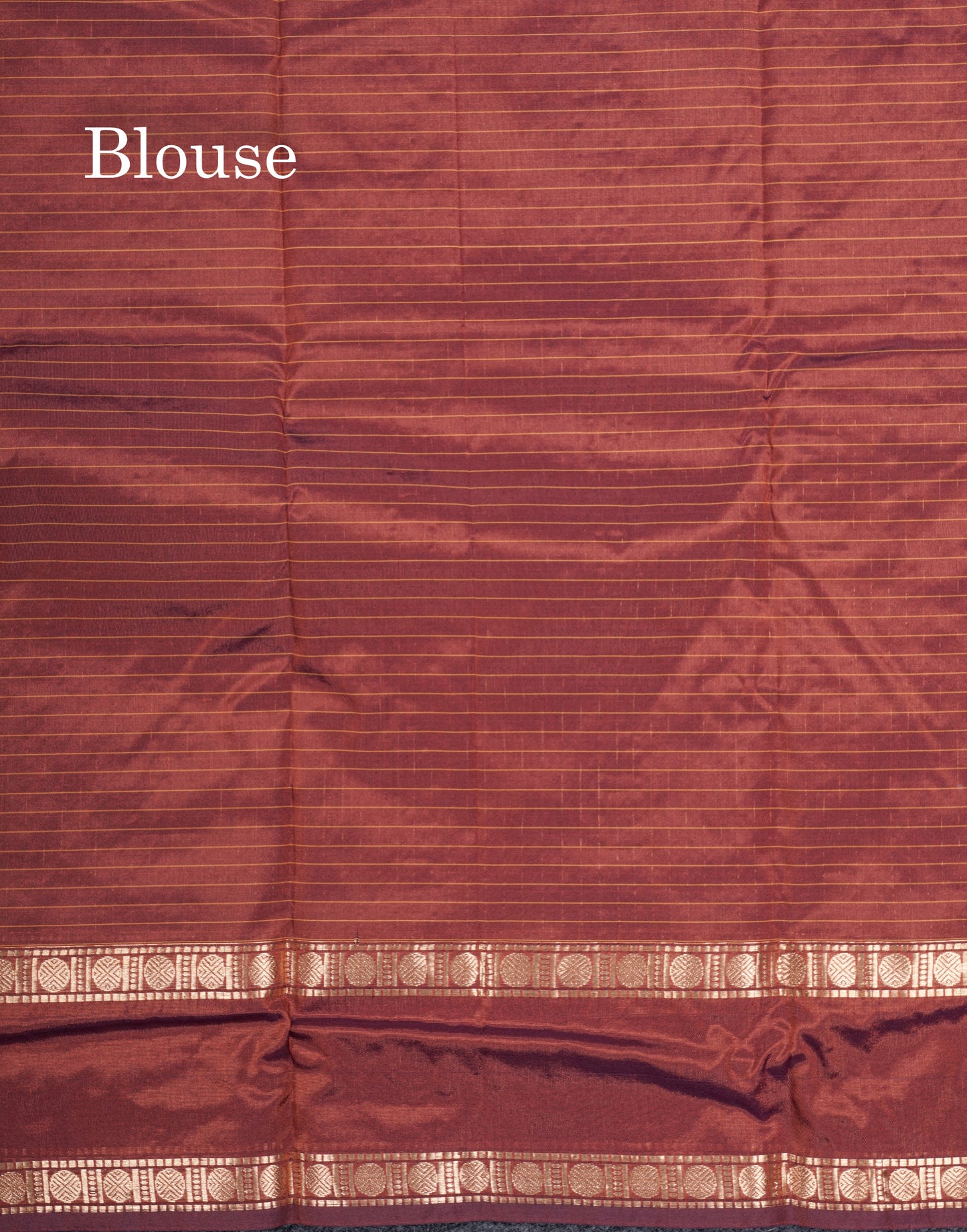 Light Weight Semi Silk Saree - Brown Checks With Butta With Traditional Rettapet Border